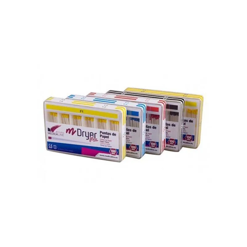 PUNTAS DE PAPEL MEDICALINE M DRYER FLEX 100 UDS