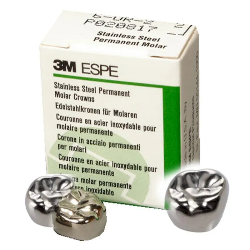 CORONAS NI CHRO PEDIÁTRICAS ACERO PO-96 MOLAR INFERIOR DERECHO Nº4