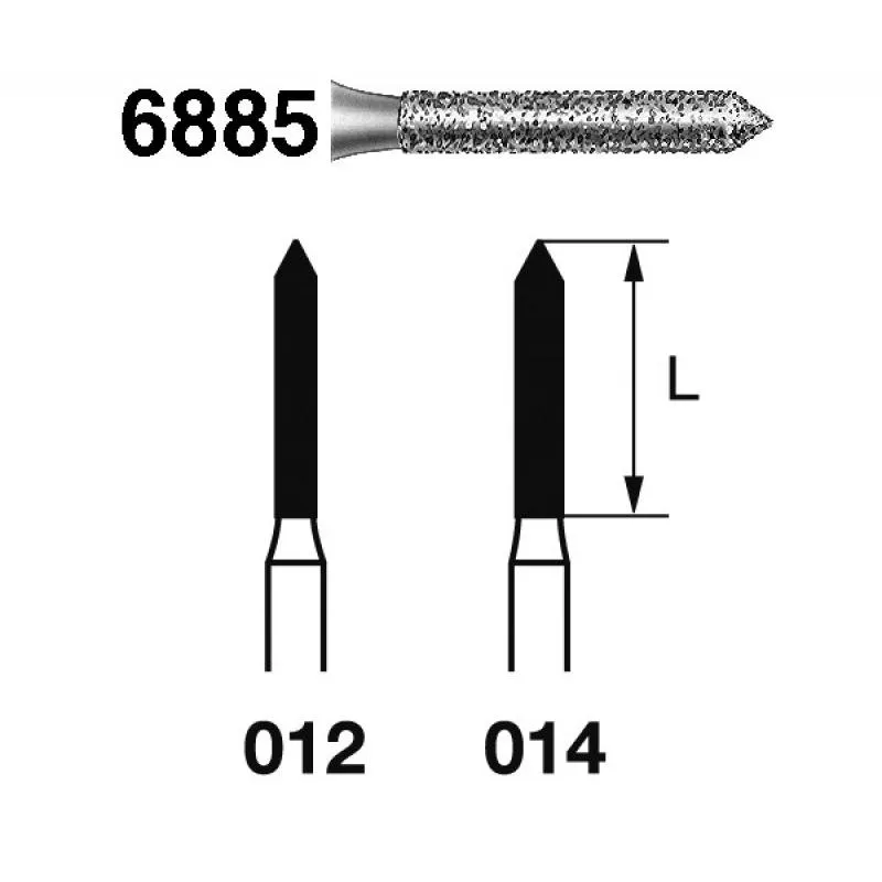 FRESAS DIAMANTE KOMET FG - 6885.314 GRANO GRUESO 5UDS