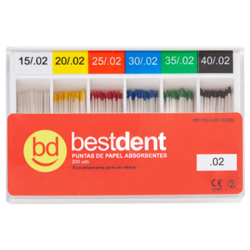 Puntas de Papel Bestdent surtida 15/40 200uds
