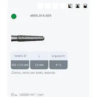 FRESAS DIAMANTE KOMET FG - 6855.314 GRANO GRUESO 5UDS