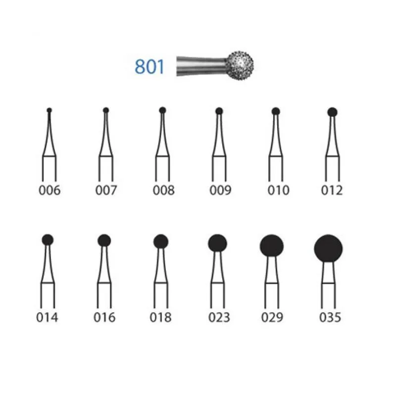 FRESAS DIAMANTE KOMET FG - 801.314.008 5UDS. GRANO MEDIO
