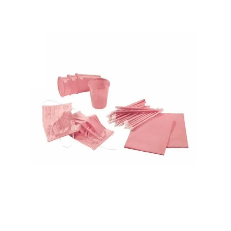 KIT 4 DESECHABLES ROSA - 500 PACIENTES