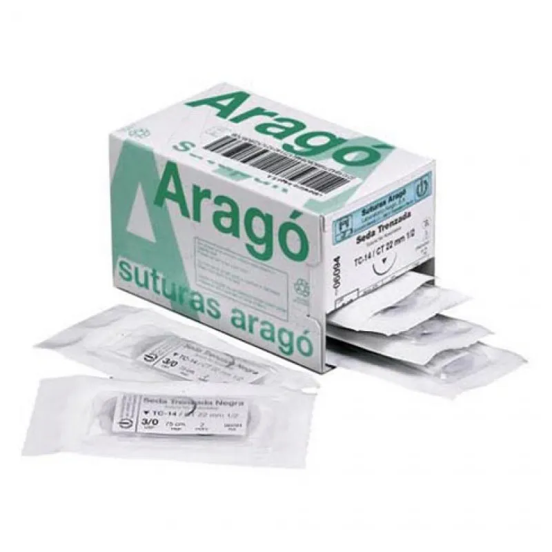 SUTURA DE SEDA TB NEGRA NO ABSORBIBLE 