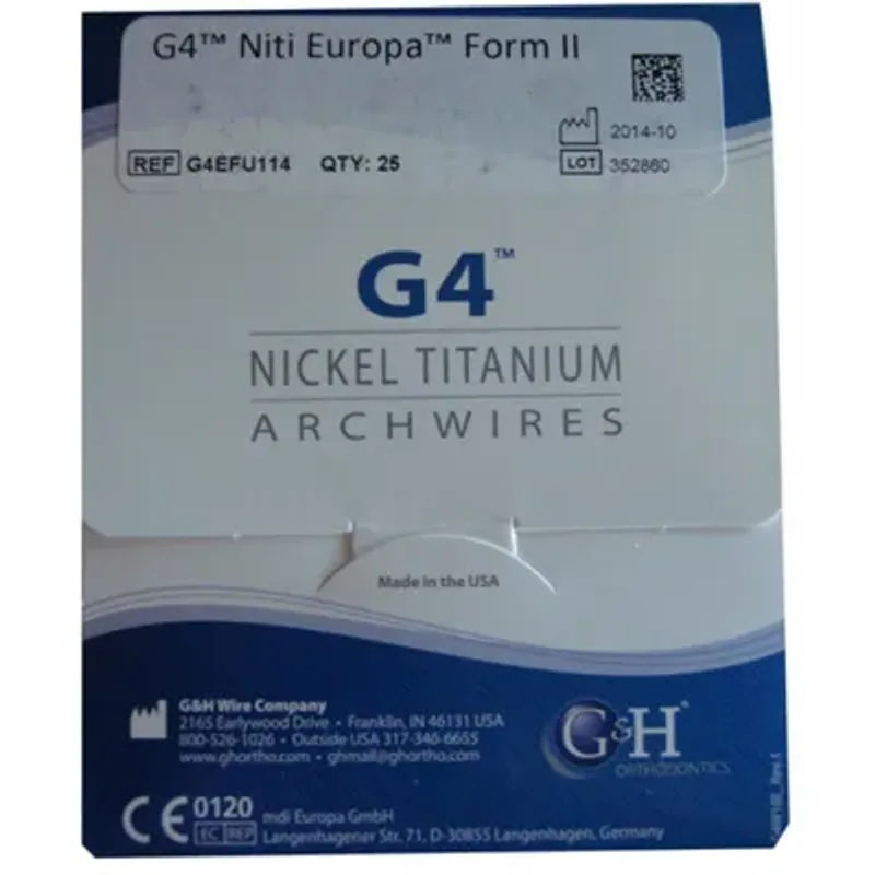 ARCOS NITI G4 SUPERESLÁSTICOS CON PRETORQUE ANTERIOR